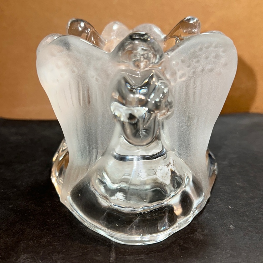 Three angels candleholder Crystal